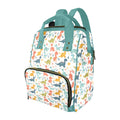 Cute Colourful Dinosaurs - Multi-Function Backpack, Nappy / Diaper Bag