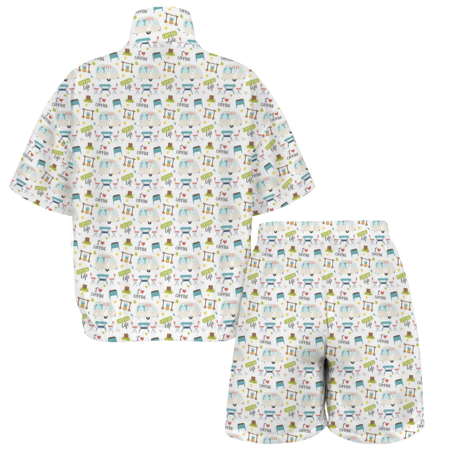 Camping Life Women's Windbreaker Short Set Women's Windbreaker Short Set Printed Offshore