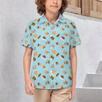 Classic Australian Food Icons Kids Cotton Short Sleeve Shirt