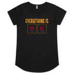Everything Is OK, Periodic Table - Womens Scoop Neck T-Shirt Black Womens Scoop Neck T-shirt Printed In Australia Science