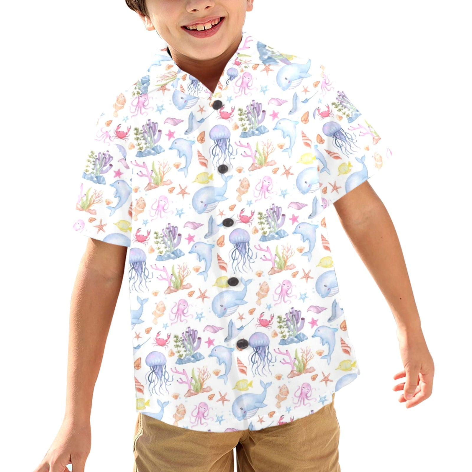 Under The Sea Junior Kids Hawaiian Shirt