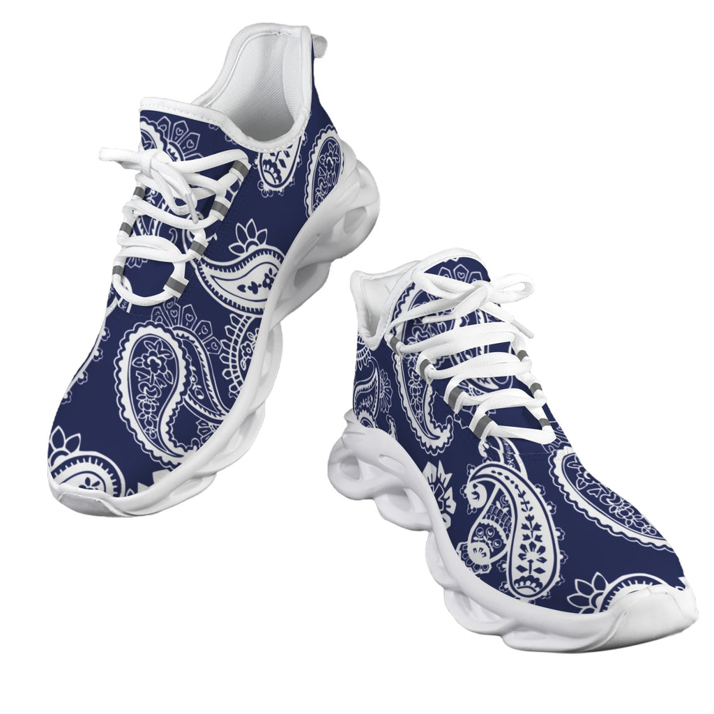 Blue Paisley Women's Twisted Sole Sneakers