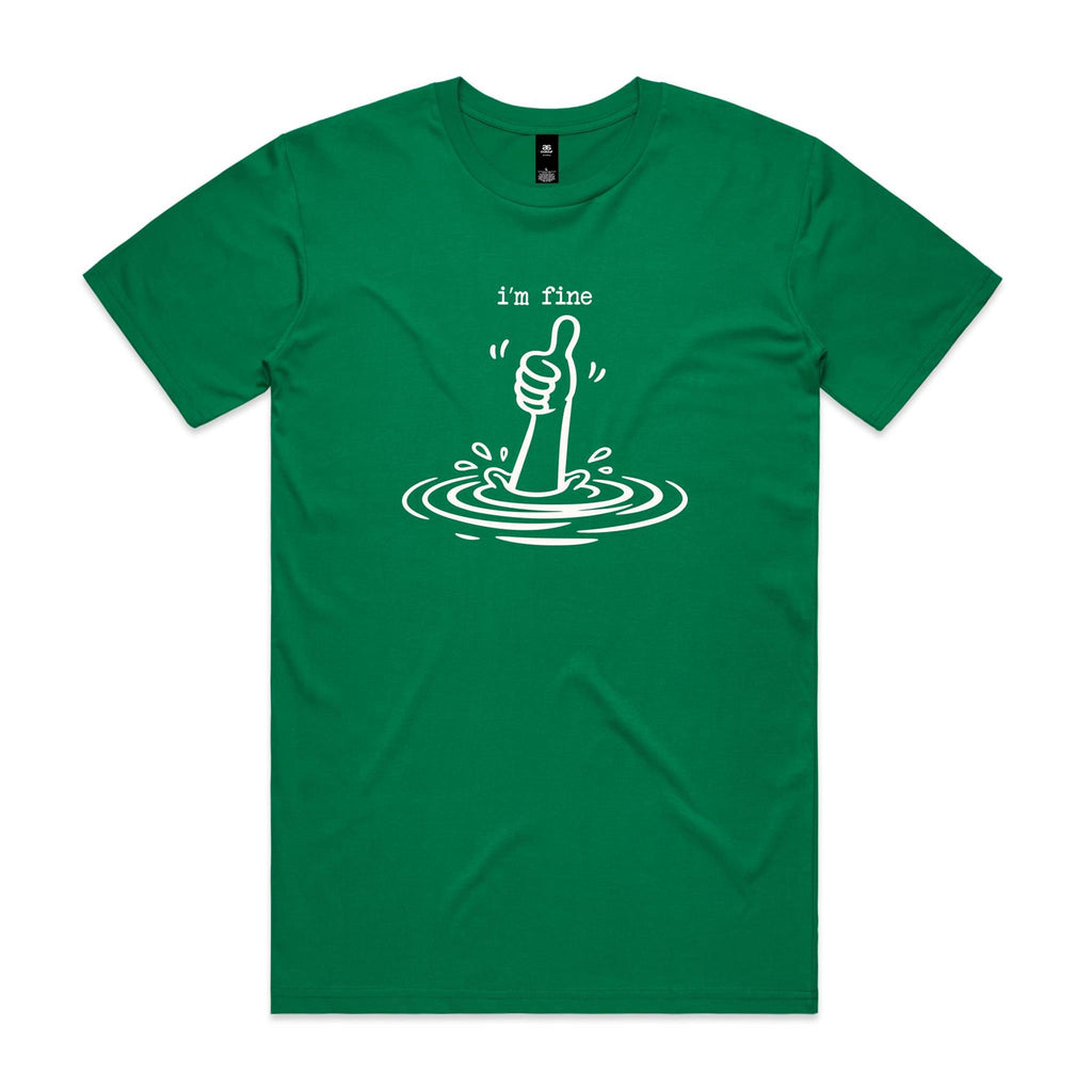 I'm Fine Drowning Thumbs Up Men's AS Colour T-shirt