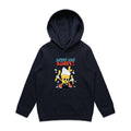 Sweet And Salty, Ice Cream And Fries Kid's AS Colour Hoodie Navy Kids Hoodie Printed In Australia