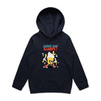 Sweet And Salty, Ice Cream And Fries - Kids Hoodie Navy Kids Hoodie Printed In Australia