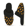 Pizzas Women's Fur Trim Thick-Sole Indoor Slippers Women's Fur Trimmed Slippers Food Printed Offshore