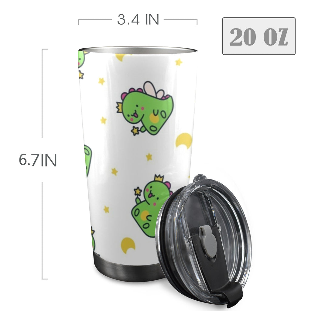 Dinosaur Fairy - 20oz Mobile Tumbler with Lid (Black Lock)