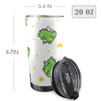 Dinosaur Fairy - 20oz Mobile Tumbler with Lid (Black Lock)