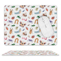 Cute Little Bugs Leather Mouse Pad white One size Leather Mouse Pad animal Printed Offshore