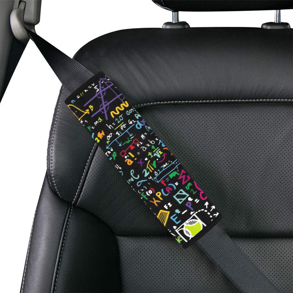 Math Scribbles Car Seat Belt Cover 7''x10'' (Pack of 2) Car Seat Belt Cover 7x10 (Pack of 2) Maths Printed Offshore