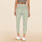 Delicate Frangipani Women's High Waist Pockets Yoga Leggings Women's High Waist Pockets Yoga Leggings Plants Printed Offshore