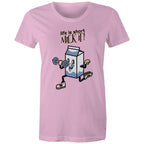 Life Is Short, Milk It - Womens T-shirt Pink Womens T-shirt Fitness Printed In Australia