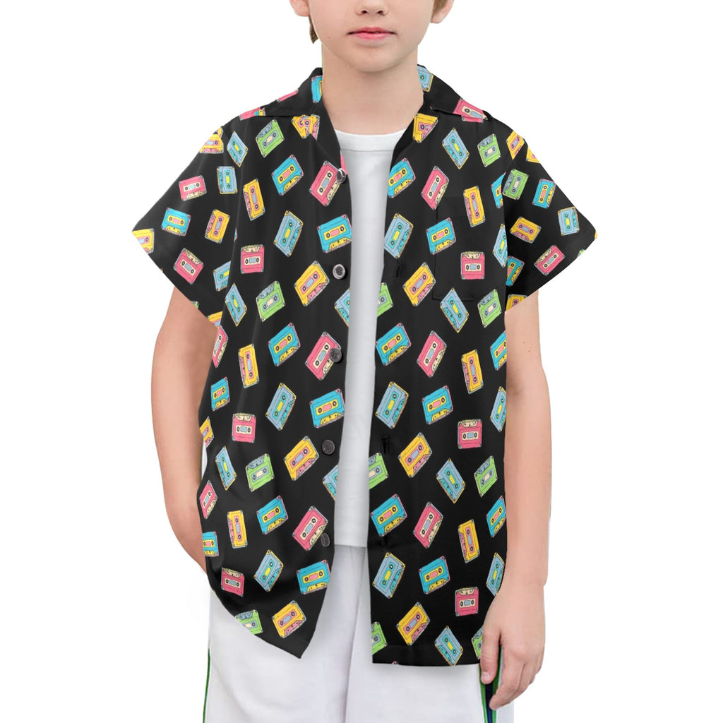 Colourful Cassettes Senior Kids Hawaiian Shirt