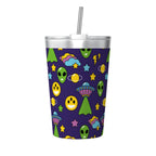Groovy Alien And UFO Small Stainless Steel Travel Mug Cup 12oz/350ml