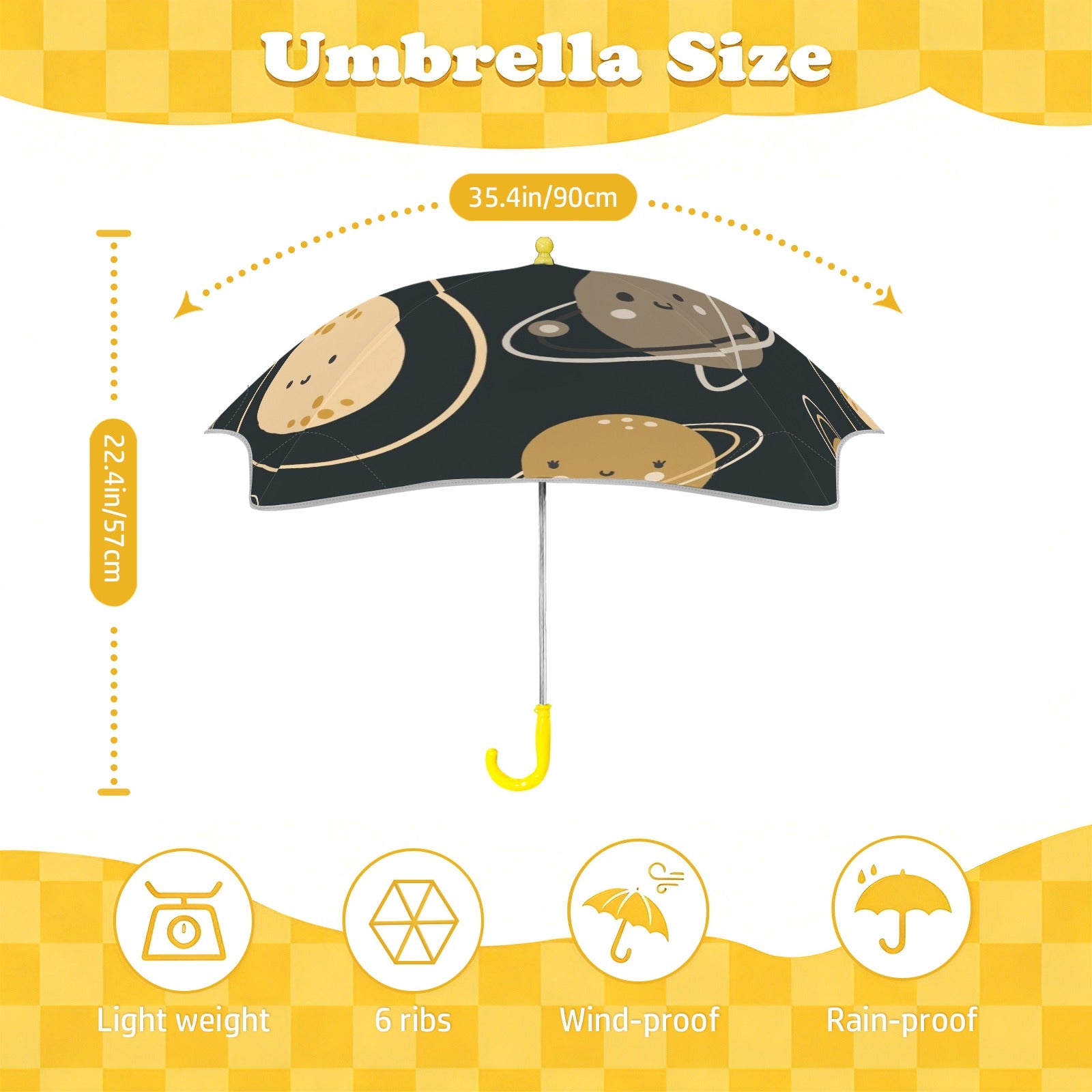 Planets Kids Safe Round Corner Umbrella Kids Safe Round Corner Umbrella Printed Offshore Space