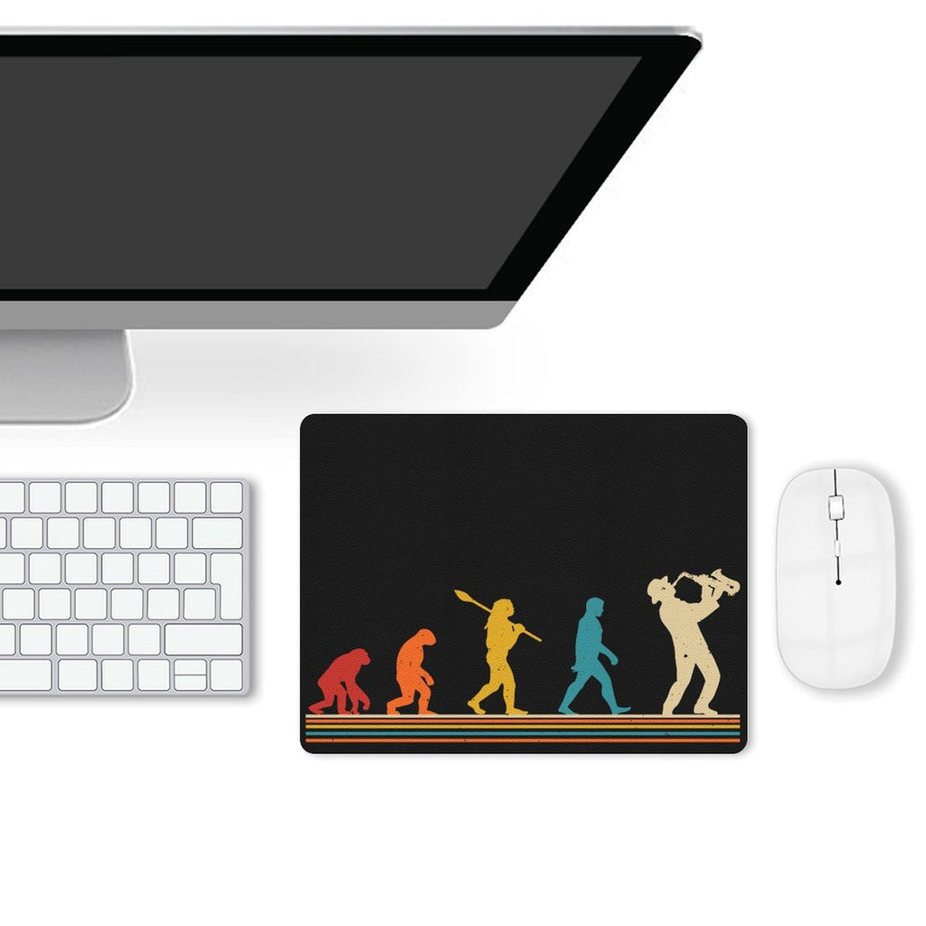Evolution Of A Saxophone Player Leather Mouse Pad Leather Mouse Pad Music Printed Offshore