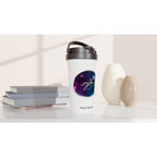 Personalised - Spaceman - White 15oz Stainless Steel Travel Mug Personalised Travel Mug Globally Fulfilled space