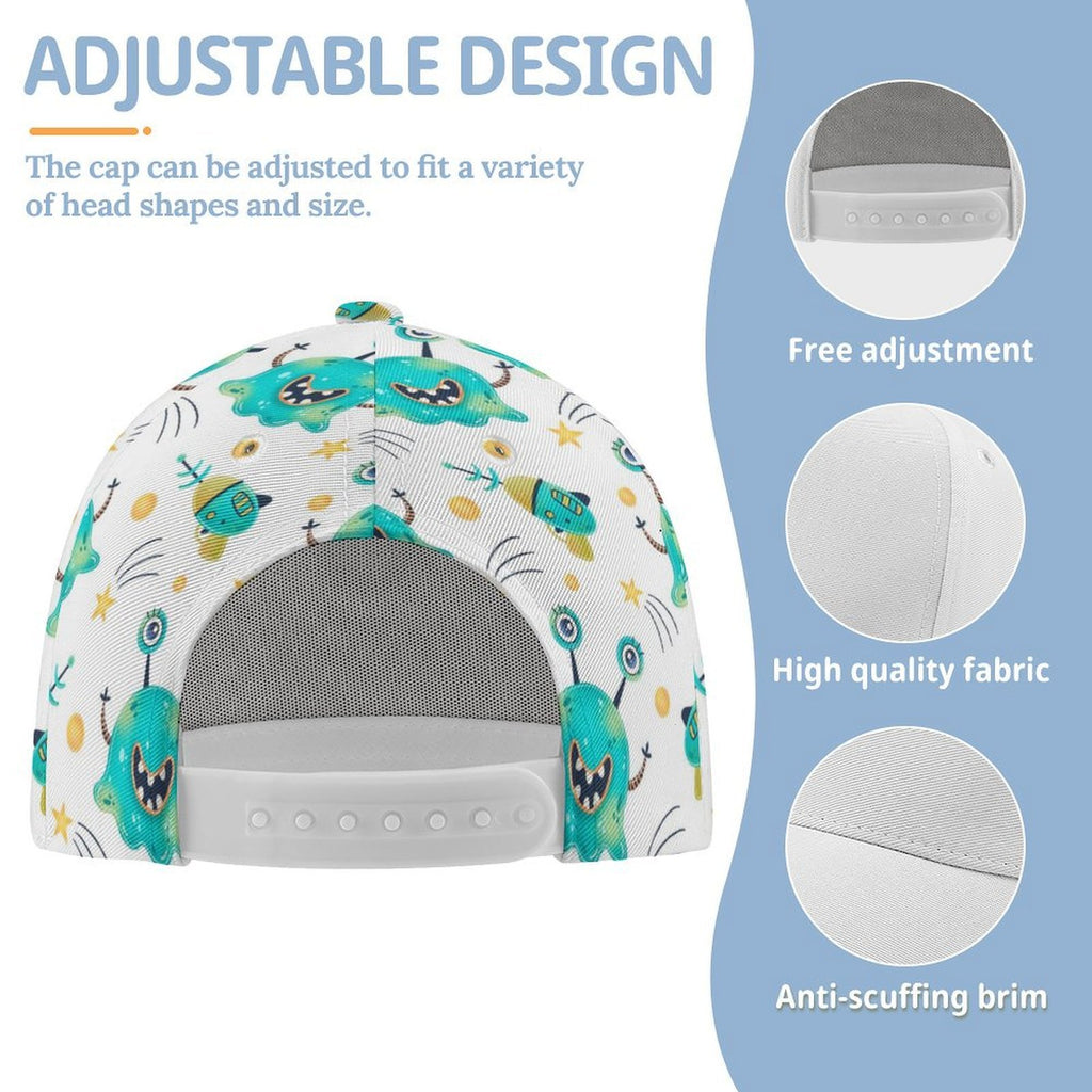 Happy Aliens Kids Baseball Cap Kids Baseball Hat Printed Offshore Sci Fi