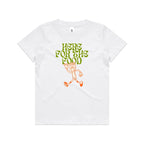 Here For The Food - Kids Youth T-shirt White Kids T-shirt Food Printed In Australia