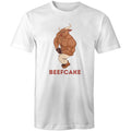 Beefcake Men's AS Colour T-Shirt White Mens T-shirt Fitness Printed In Australia