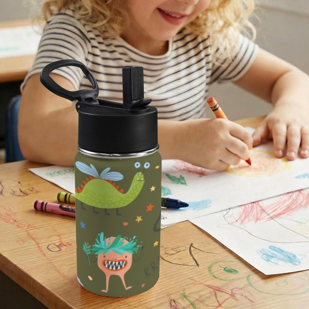 Monsters 12oz Kids Water Bottle with Straw Lid