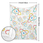 Atoms - Double-Layer Fleece Blanket 51"x59"