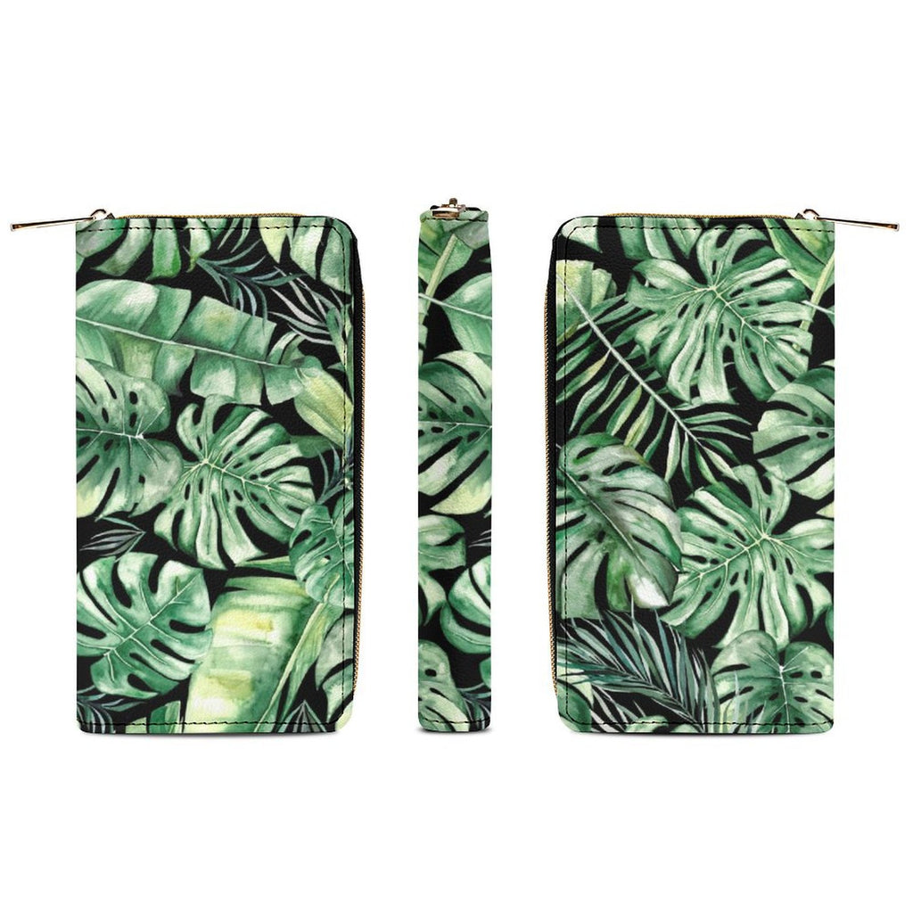 Jungle Leaves -  PU Leather Wallet