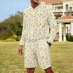 Tropical Surf Men's Lightweight Sun Hoodie & Shorts Set Men's Lightweight Sun Hoodie & Shorts Printed Offshore Summer Surf