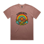 Choose Happy AS Colour Heavy Faded Tee Unisex Faded pink Heavy Faded T-shirt Positivity Printed In Australia