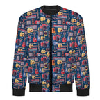 Music Instruments Men's Casual Zip‑Up Bomber Jacket