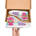 Cute Alpaca - Kids High Top Canvas Shoes