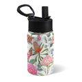 Australian Flowers 12oz Kids Water Bottle with Straw Lid
