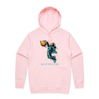 Astronaut Basketball - Mens Hoodie Pink Mens Hoodie Printed In Australia Space