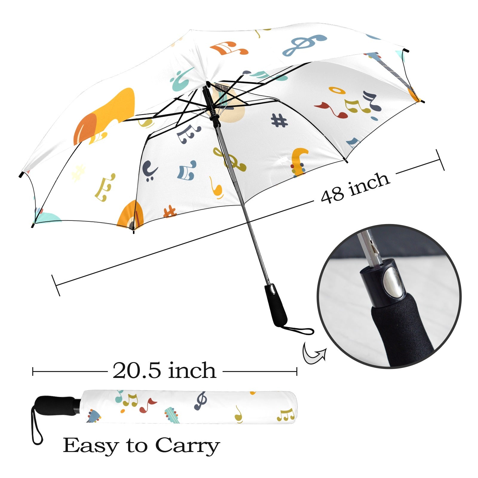 Guitar Music - Semi-Automatic Foldable Umbrella (Model U12) Semi-Automatic Foldable Umbrella (U12)
