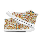70's Style Floral Men's High Top Canvas Shoes Men's Classic High Top Canvas Shoes Printed Offshore Retro
