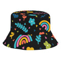 Rainbows And Leaves Kids Bucket Hat black Kids Bucket Hat Printed Offshore