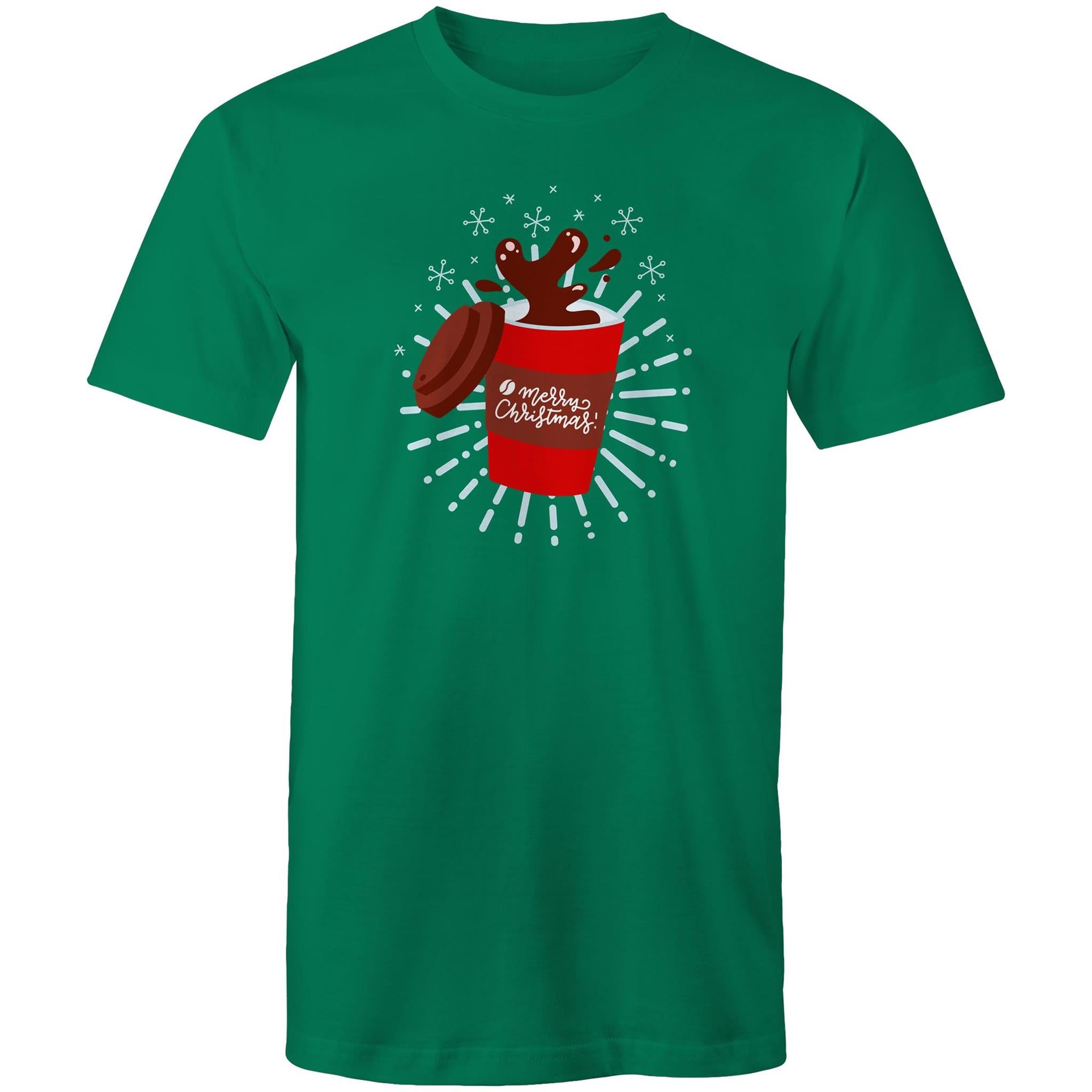 Christmas Coffee - Mens T-Shirt Kelly Green