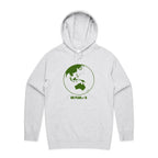 No Planet B - Mens Hoodie White Marle Mens Hoodie Environment Printed In Australia