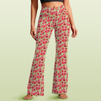 Busy Watermelon High Waist Crossover Tummy Control Flare Leggings