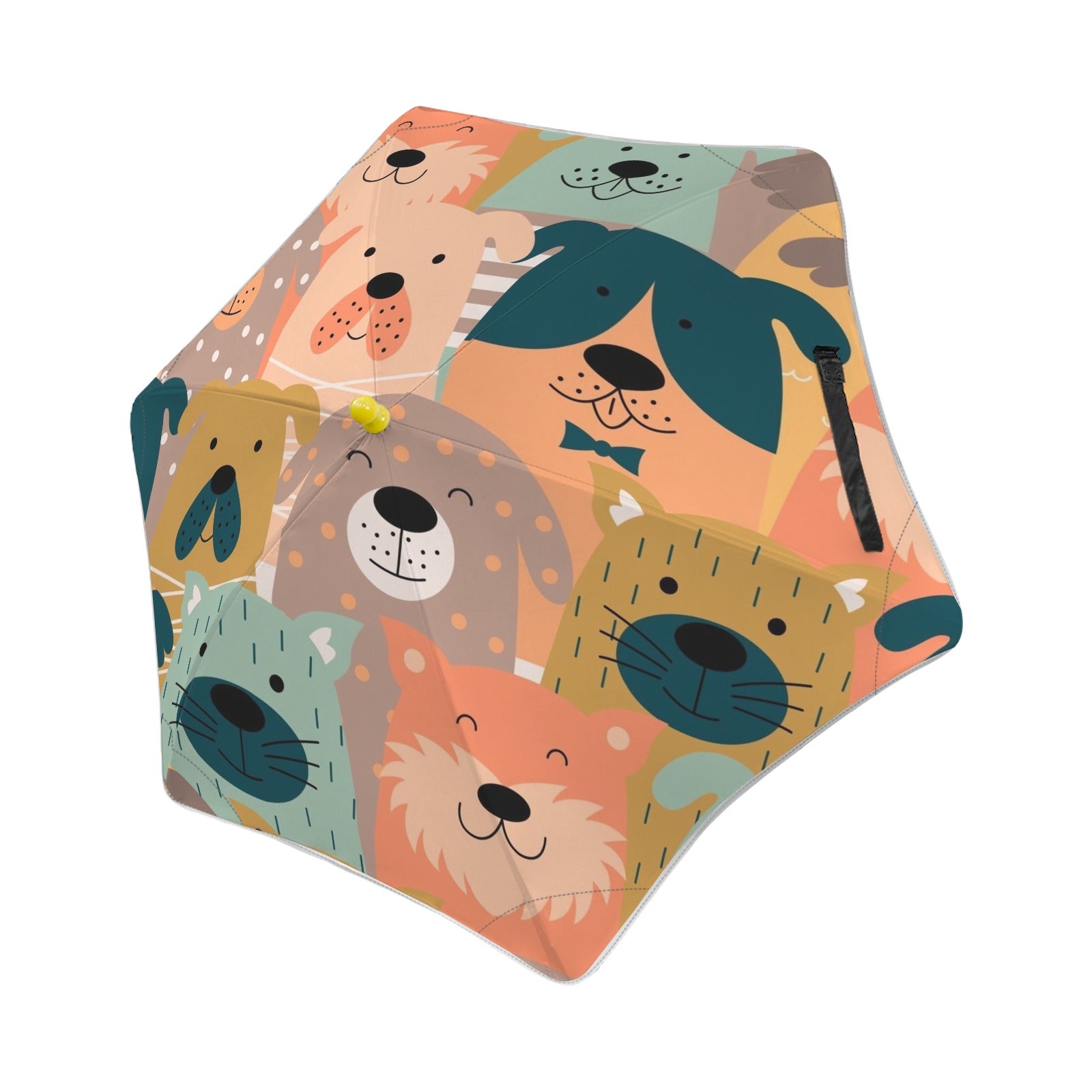 Lots Of Dogs Kids Safe Round Corner Umbrella One Size Kids Safe Round Corner Umbrella animal Printed Offshore