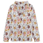 Painted Flowers Women's Full-Zip Hoodie