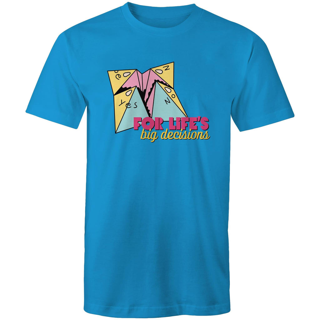 For Life's Big Decisions - Mens T-Shirt Arctic Blue Mens T-shirt Games Printed In Australia