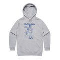 Caffeinista, Caffeine Women's AS Colour Hoodie Grey Marle Womens Hoodie Coffee Printed In Australia
