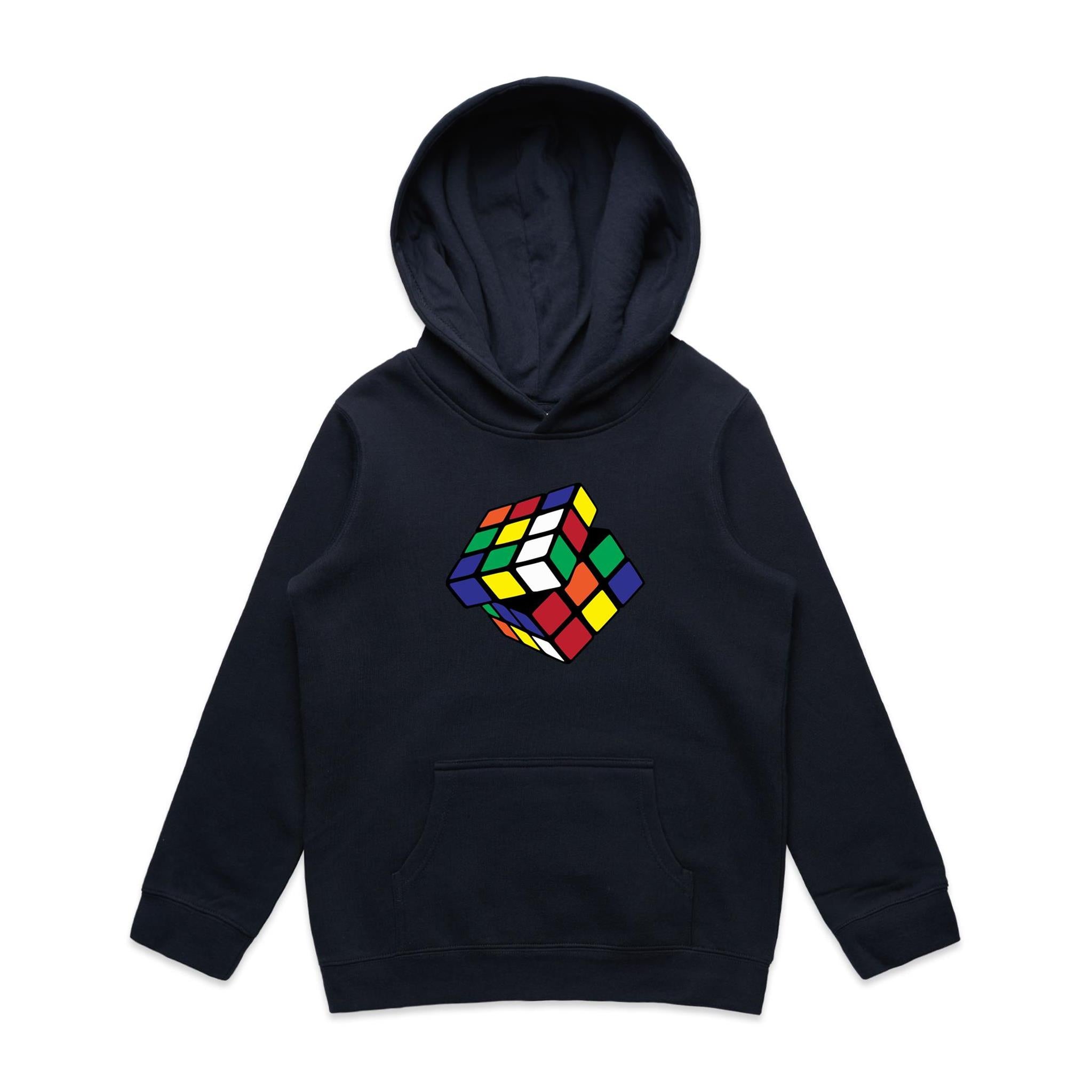Game Cube - Kids Hoodie Navy Kids Hoodie Printed In Australia