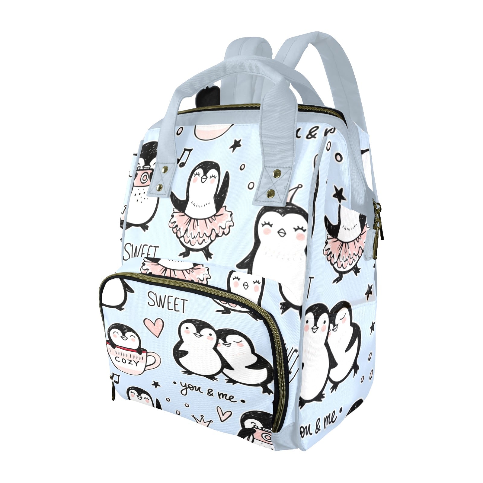 Penguin Love - Multi-Function Backpack, Nappy / Diaper Bag