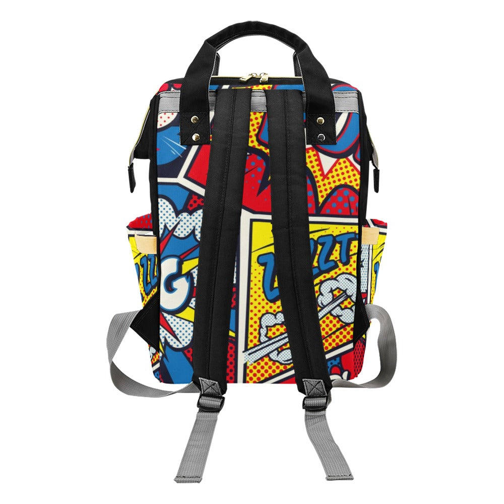 Comic Book - Multi-Function Backpack, Nappy / Diaper Bag