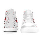 Ladybugs On The Move - Kids High Top Canvas Shoes