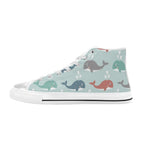 Cute Whales Kids High Top Canvas Shoes