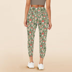 Mushroom Garden - Women's High Waist Pockets Yoga Leggings