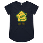 Cell-fie - Womens Scoop Neck T-Shirt Navy Womens Scoop Neck T-shirt Printed In Australia Science